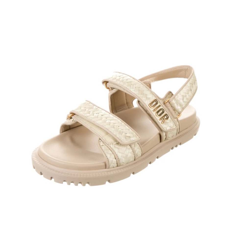 Christian Dior Straw Espadrilles, New